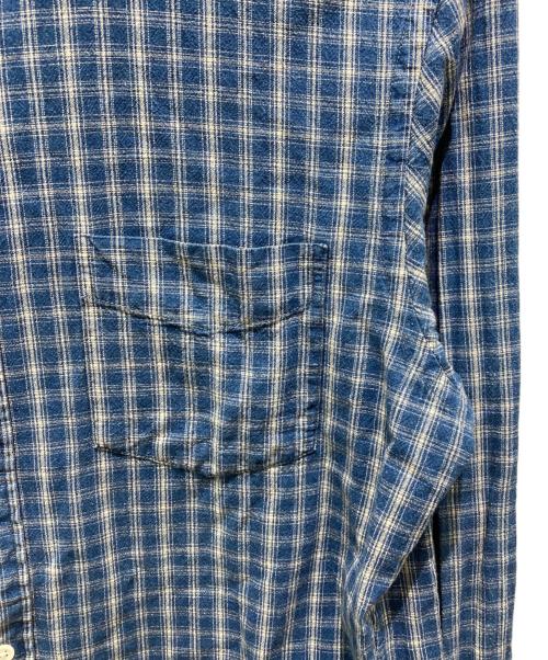 RRL（ダブルアールエル）RRL (ダブルアールエル) BDチェックシャツ ブルー サイズ:Mの古着・服飾アイテム