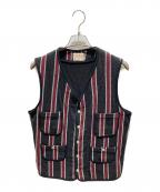 BONCOURAボンクラ）の古着「ストライプベスト」｜グレー