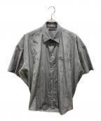 BALENCIAGAバレンシアガ）の古着「BBロゴオーバーサイズドシャツ」｜グレー
