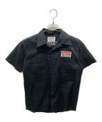 WACKO MARIAワコマリア）の古着「マリア刺繍ワークシャツ」｜ブラック