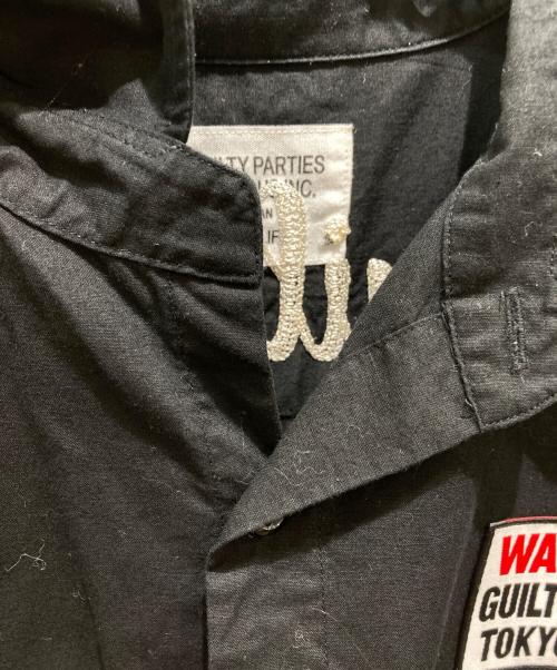 WACKO MARIA（ワコマリア）WACKO MARIA (ワコマリア) マリア刺繍ワークシャツ ブラック サイズ:Sの古着・服飾アイテム