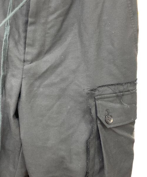 GROUND Y（グラウンドワイ）GROUND Y (グラウンドワイ) T/W GABARDINE MILITARY CARGO PANTS ブラック サイズ:3の古着・服飾アイテム