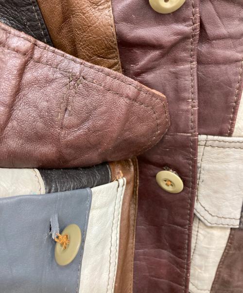 Sears（シアーズ）Sears (シアーズ) レザーコート ブラウン サイズ:記載無しの為実寸参照の古着・服飾アイテム