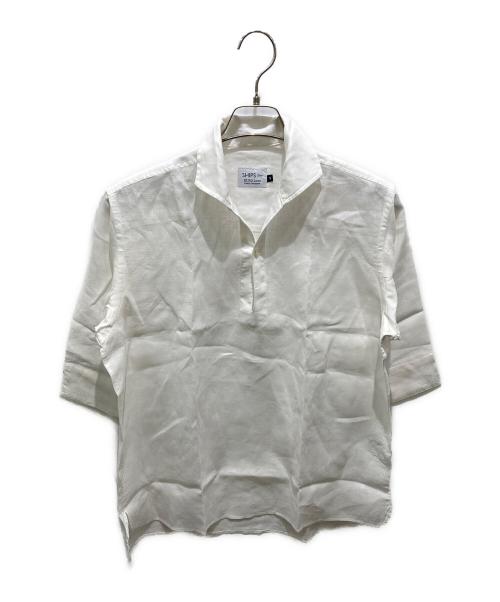 SHIPS（シップス）SHIPS (シップス) リネンカプリシャツ ホワイト サイズ:Sの古着・服飾アイテム