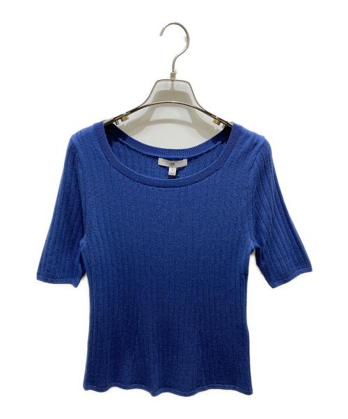 BANANA REPUBLIC（バナナリパブリック）BANANA REPUBLIC (バナナリパブリック) メリーノウール半袖ニット ブルー サイズ:S 未使用品の古着・服飾アイテム