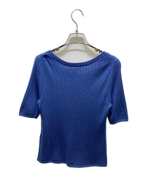 BANANA REPUBLIC（バナナリパブリック）BANANA REPUBLIC (バナナリパブリック) メリーノウール半袖ニット ブルー サイズ:S 未使用品の古着・服飾アイテム