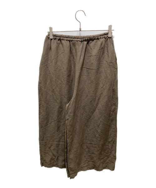 mizuiro-ind（ミズイロインド）mizuiro-ind (ミズイロインド) ワイドリネンパンツ カーキ サイズ:2の古着・服飾アイテム