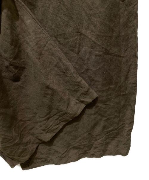 mizuiro-ind（ミズイロインド）mizuiro-ind (ミズイロインド) ワイドリネンパンツ カーキ サイズ:2の古着・服飾アイテム