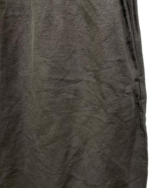 mizuiro-ind（ミズイロインド）mizuiro-ind (ミズイロインド) ワイドリネンパンツ カーキ サイズ:2の古着・服飾アイテム