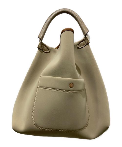 A.D.M.J.（エーディーエムジェイ）A.D.M.J. (エーディーエムジェイ) ハンドバッグ ベージュの古着・服飾アイテム