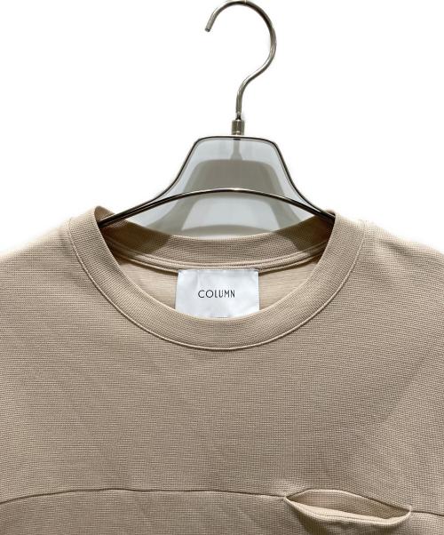 COLUMN（コラム）COLUMN (コラム) Tシャツ ベージュ サイズ:Lの古着・服飾アイテム