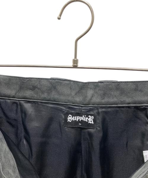 SUPPLIER（サプライヤー）SUPPLIER (サプライヤー) Vintage Faux Leather Cargo Pants グレー サイズ:Mの古着・服飾アイテム