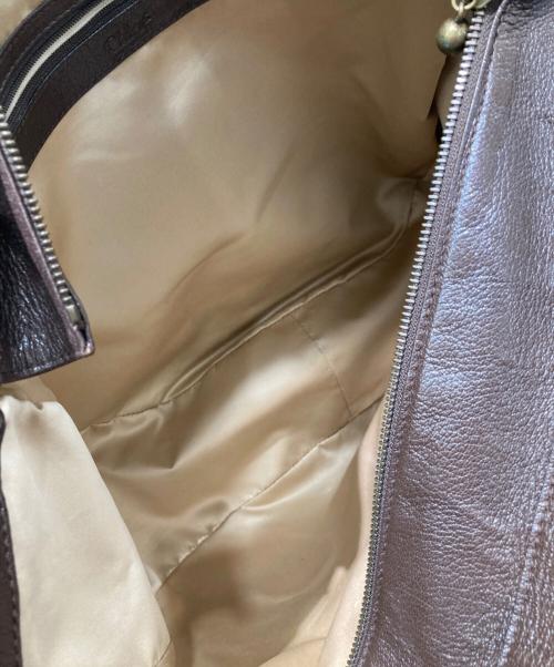 Chloe（クロエ）Chloe (クロエ) レザートートバッグ ブラウンの古着・服飾アイテム