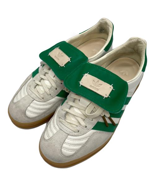 adidas（アディダス）adidas (アディダス) FOOT INDUSTRY (フットインダストリー) GAZELLE INDOOR グリーン×アイボリー サイズ:27の古着・服飾アイテム