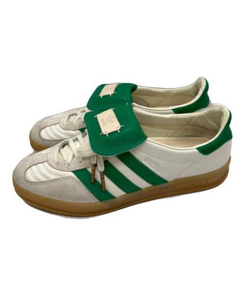 adidas（アディダス）adidas (アディダス) FOOT INDUSTRY (フットインダストリー) GAZELLE INDOOR グリーン×アイボリー サイズ:27の古着・服飾アイテム