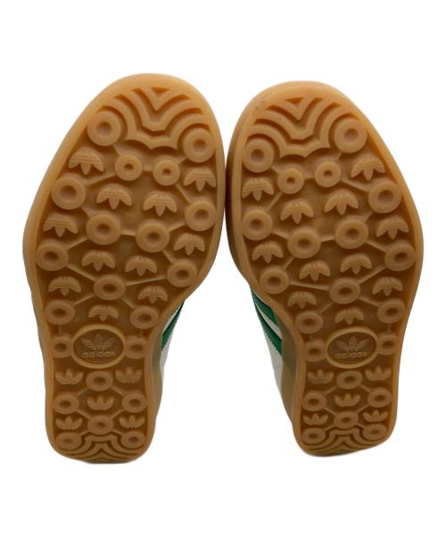 adidas（アディダス）adidas (アディダス) FOOT INDUSTRY (フットインダストリー) GAZELLE INDOOR グリーン×アイボリー サイズ:27の古着・服飾アイテム