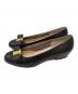 Salvatore Ferragamo (サルヴァトーレ フェラガモ) リザード型押しヴァラリボンパンプス ブラウン サイズ:7：6000円