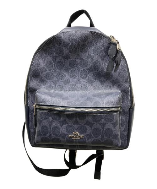 COACH（コーチ）COACH (コーチ) シグネチャーリュック ブルーの古着・服飾アイテム