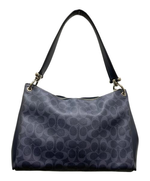 COACH（コーチ）COACH (コーチ) シグネチャーショルダーバッグ ブルーの古着・服飾アイテム