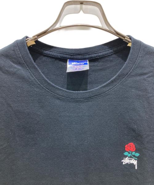 stussy（ステューシー）stussy (ステューシー) BROOKLYN ROSE SS TEE（ブルックリンローズT） ブラック サイズ:Sの古着・服飾アイテム