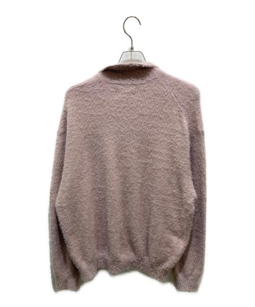 thisisneverthat（ディスイズネバーザット）thisisneverthat (ディスイズネバーザット) SCT-LOGO SHAGGY KNIT ポロ パープル サイズ:Lの古着・服飾アイテム