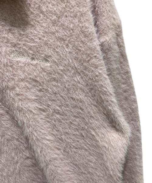 thisisneverthat（ディスイズネバーザット）thisisneverthat (ディスイズネバーザット) SCT-LOGO SHAGGY KNIT ポロ パープル サイズ:Lの古着・服飾アイテム