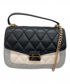 Kate Spadeケイトスペード）の古着「フラップショルダーバッグ」｜ブラック×スカイブルー