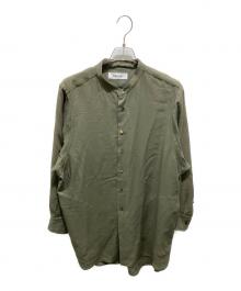PRASTHANA（プラスターナ）の古着「String Band Collar Shirt」｜オリーブ