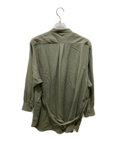 PRASTHANA（プラスターナ）PRASTHANA (プラスターナ) String Band Collar Shirt オリーブ サイズ:Mの古着・服飾アイテム