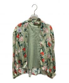 SUMI STYLE（スミ スタイル）の古着「総柄ブラウス」｜グリーン