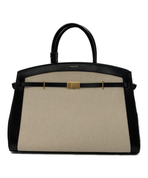 DEMELLIER（デメリエー）DEMELLIER (デメリエー) The Hudson キャンバスコンビハンドバッグ ベージュの古着・服飾アイテム