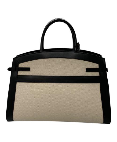 DEMELLIER（デメリエー）DEMELLIER (デメリエー) The Hudson キャンバスコンビハンドバッグ ベージュの古着・服飾アイテム