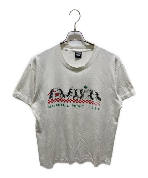 SCREEN STARS BEST（スクリーンズスターズベスト）SCREEN STARS BEST (スクリーンズスターズベスト) MARANATHA PICNIC 1988 プリントTシャツ ホワイト サイズ:XLの古着・服飾アイテム