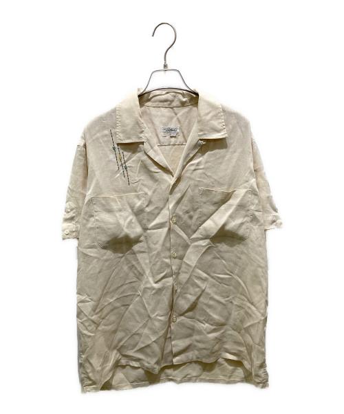 bullock's pasadena（ブロックズ パサデナ）bullock's pasadena (ブロックズ パサデナ) 開襟ヴィンテージシャツ ベージュ サイズ:Lの古着・服飾アイテム