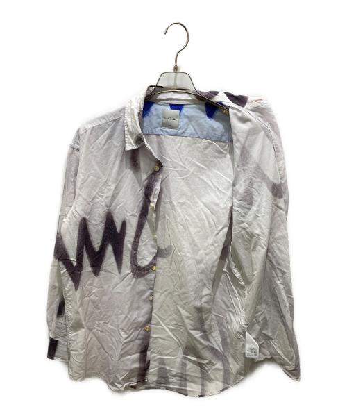 PAUL SMITH（ポールスミス）PAUL SMITH (ポールスミス) Smith Spray Logo shirt アイボリー サイズ:Lの古着・服飾アイテム