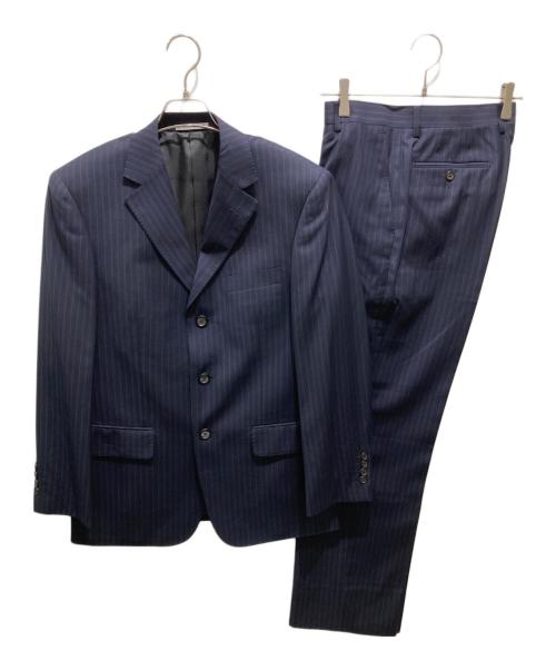 GIORGIO ARMANI（ジョルジョアルマーニ）GIORGIO ARMANI (ジョルジョアルマーニ) 3Bストライプセットアップスーツ ネイビー サイズ:46の古着・服飾アイテム