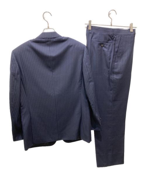 GIORGIO ARMANI（ジョルジョアルマーニ）GIORGIO ARMANI (ジョルジョアルマーニ) 3Bストライプセットアップスーツ ネイビー サイズ:46の古着・服飾アイテム