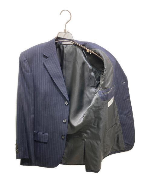 GIORGIO ARMANI（ジョルジョアルマーニ）GIORGIO ARMANI (ジョルジョアルマーニ) 3Bストライプセットアップスーツ ネイビー サイズ:46の古着・服飾アイテム