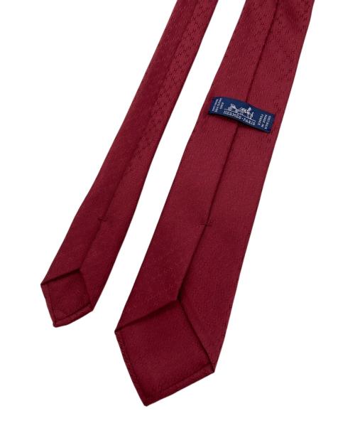 HERMES（エルメス）HERMES (エルメス) シルクネクタイ レッド サイズ:記載無しの為実寸参照の古着・服飾アイテム
