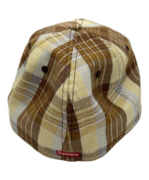 New Era（ニューエラ）New Era (ニューエラ) SUPREME (シュプリーム) Metallic Plaid S Logo ブラウン サイズ: 7 3/8の古着・服飾アイテム