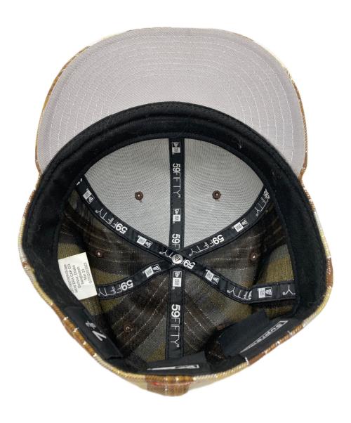 New Era（ニューエラ）New Era (ニューエラ) SUPREME (シュプリーム) Metallic Plaid S Logo ブラウン サイズ: 7 3/8の古着・服飾アイテム
