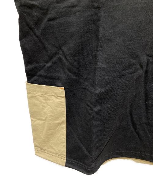 UNIVERSAL OVERALL（ユニバーサルオーバーオール）UNIVERSAL OVERALL (ユニバーサルオーバーオール) 切替半袖カットソー ブラック サイズ:Mの古着・服飾アイテム
