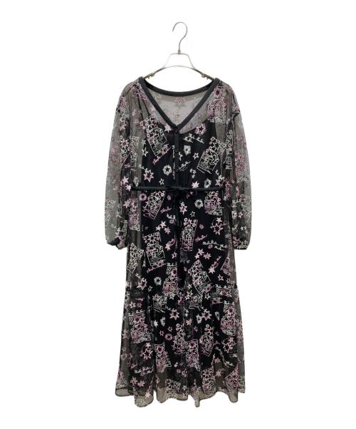 Diagram（ダイアグラム）Diagram (ダイアグラム) スターチュールワンピース ブラック サイズ:36の古着・服飾アイテム