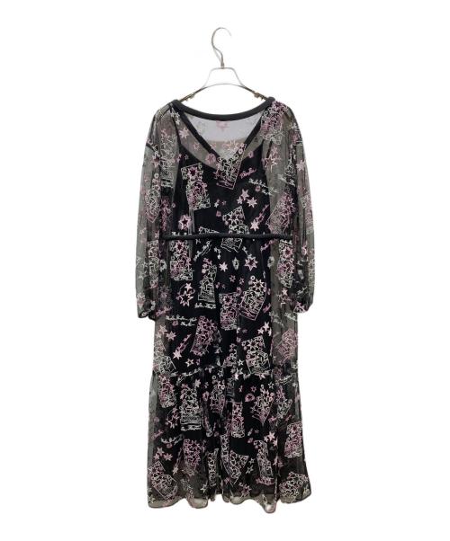 Diagram（ダイアグラム）Diagram (ダイアグラム) スターチュールワンピース ブラック サイズ:36の古着・服飾アイテム