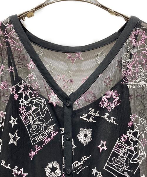 Diagram（ダイアグラム）Diagram (ダイアグラム) スターチュールワンピース ブラック サイズ:36の古着・服飾アイテム