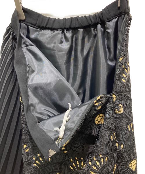 Diagram（ダイアグラム）Diagram (ダイアグラム) プリーツ切替スカート ブラック サイズ:36の古着・服飾アイテム