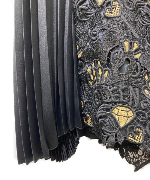 Diagram（ダイアグラム）Diagram (ダイアグラム) プリーツ切替スカート ブラック サイズ:36の古着・服飾アイテム