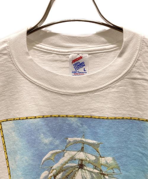 JERZEES（ジャージーズ）JERZEES (ジャージーズ) プリントTシャツ ホワイト サイズ:Lの古着・服飾アイテム