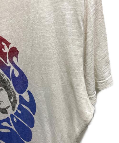 -（-）- (-) プリントTシャツ ホワイト サイズ:Mの古着・服飾アイテム