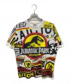 Hanesヘインズ）の古着「総柄プリントTシャツ」｜ホワイト